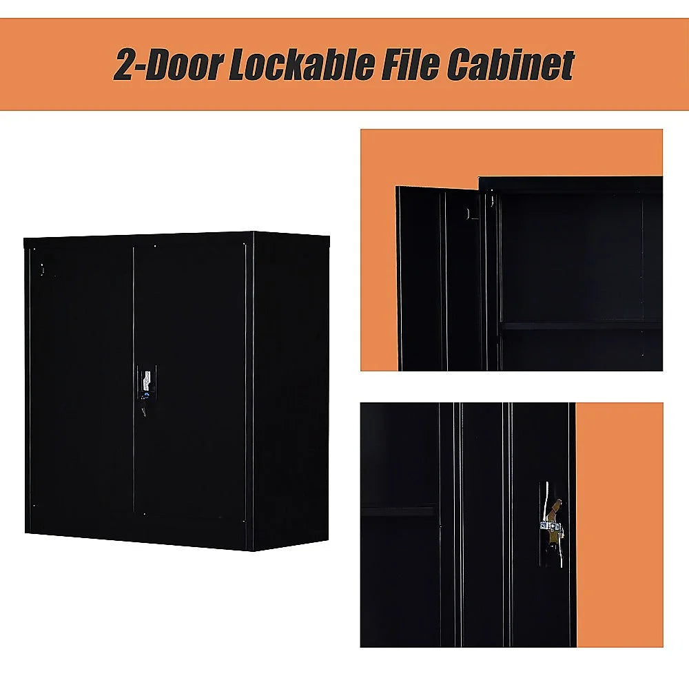 Filing Storage Locker Cabinet Safe Two-Door Shelf Office
