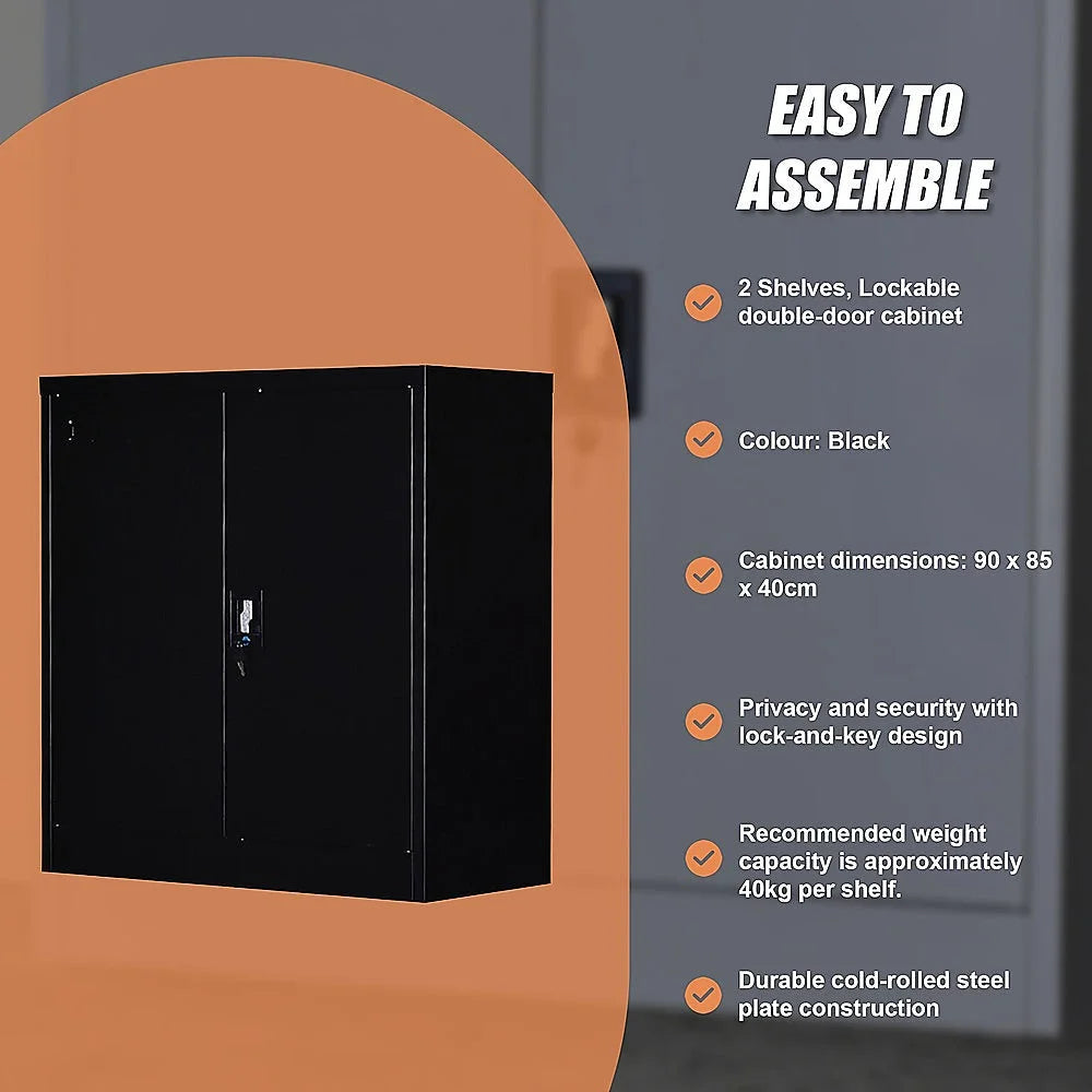 Filing Storage Locker Cabinet Safe Two-Door Shelf Office