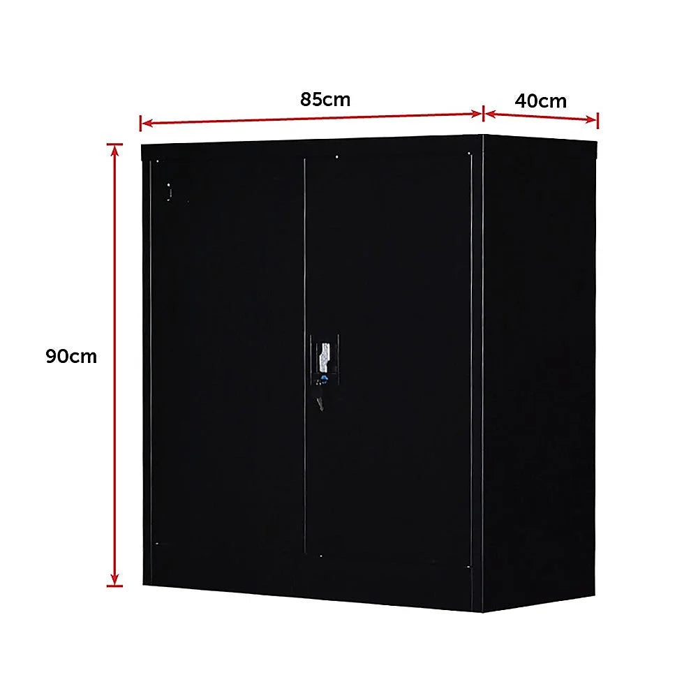 Filing Storage Locker Cabinet Safe Two-Door Shelf Office