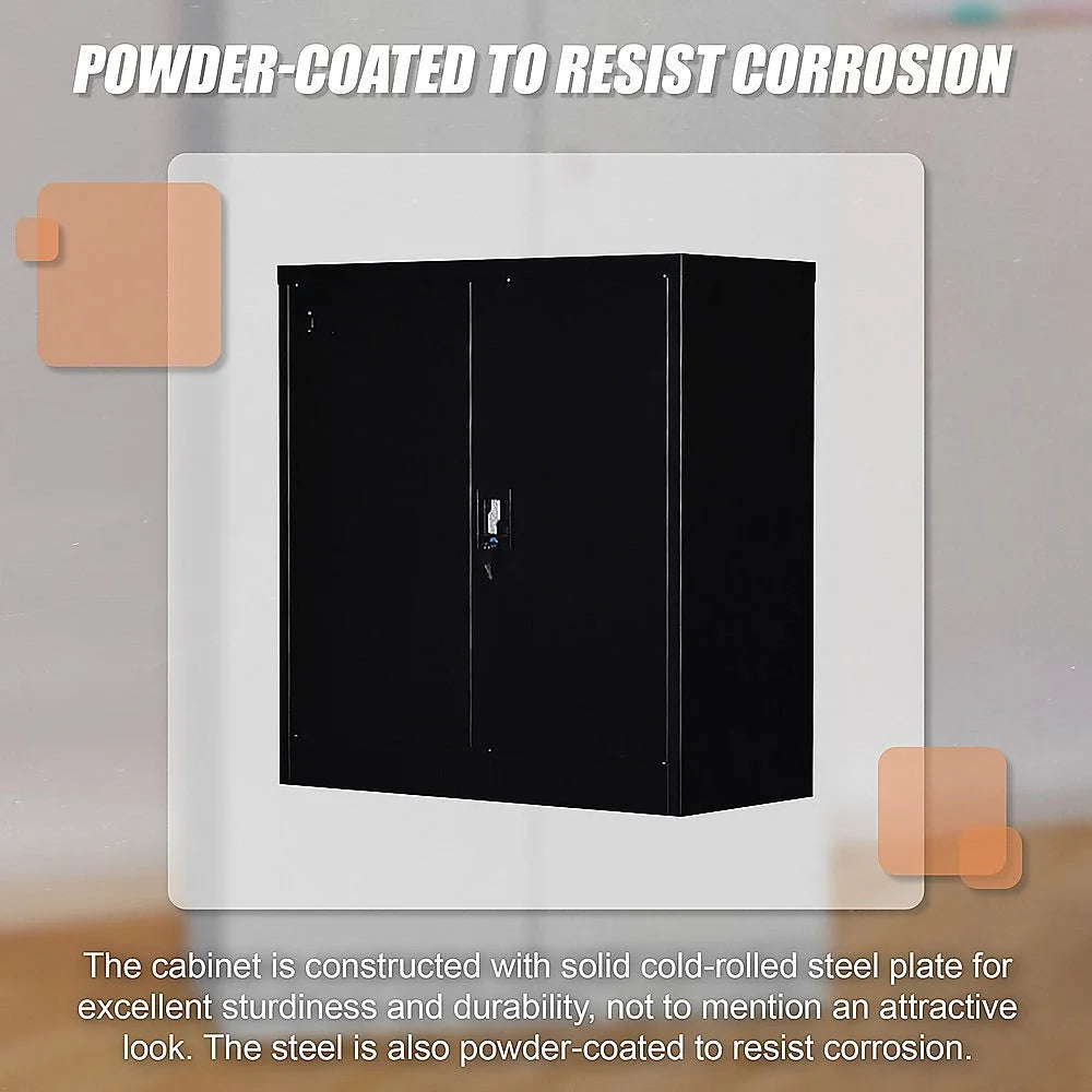 Filing Storage Locker Cabinet Safe Two-Door Shelf Office