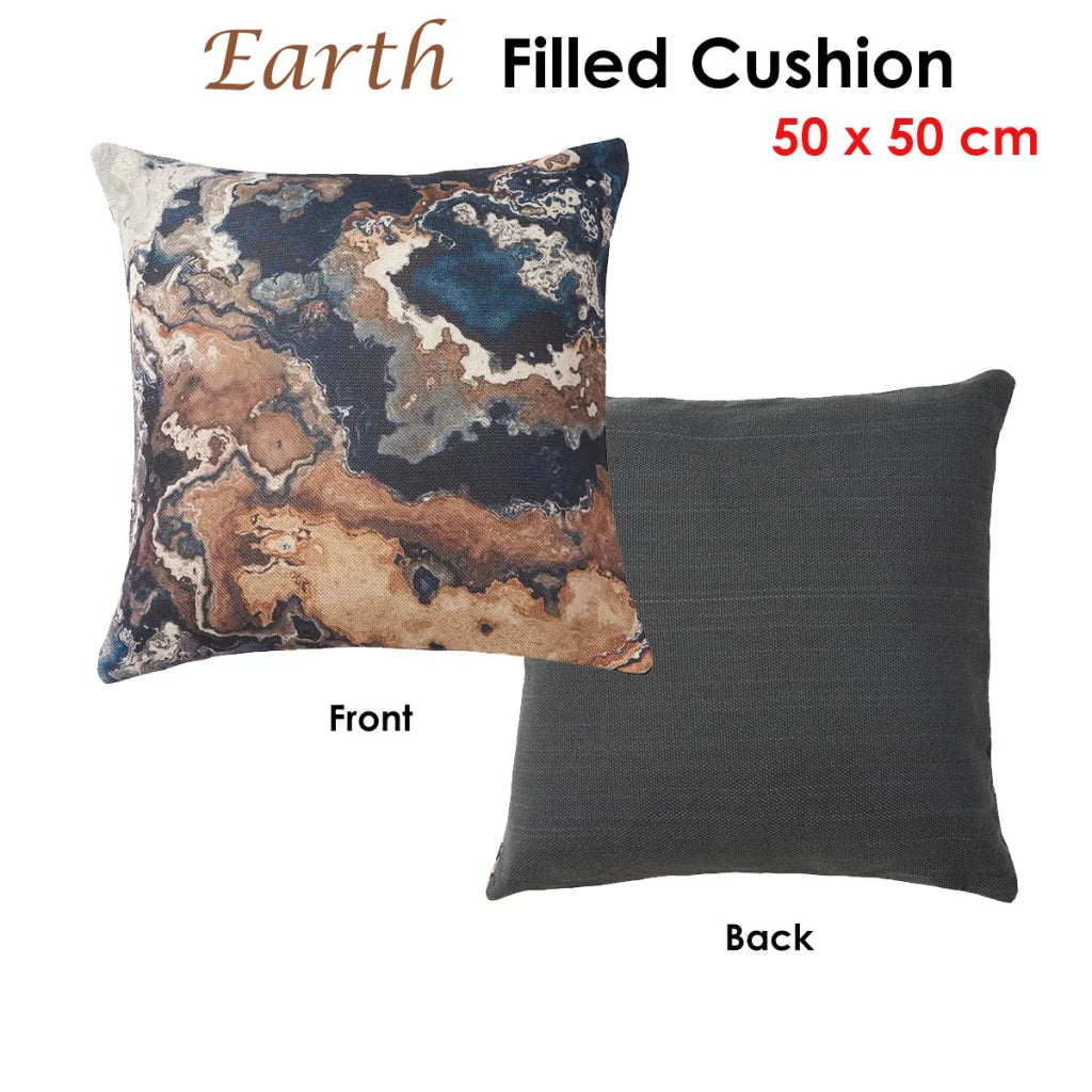 Filled Cushion Accessorize Earth - 50 x 50 cm - Home &