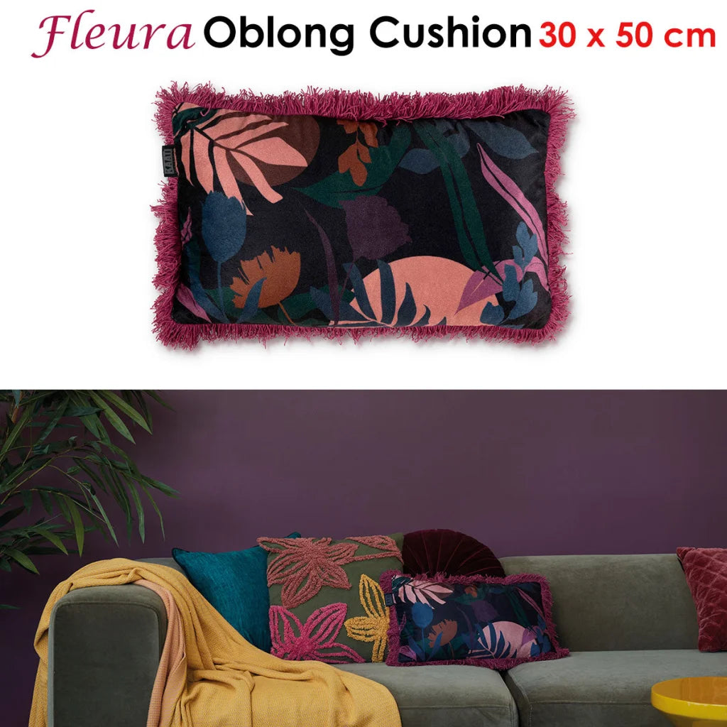 Filled Oblong Cushion Bedding House Fleura - Multi - Home &