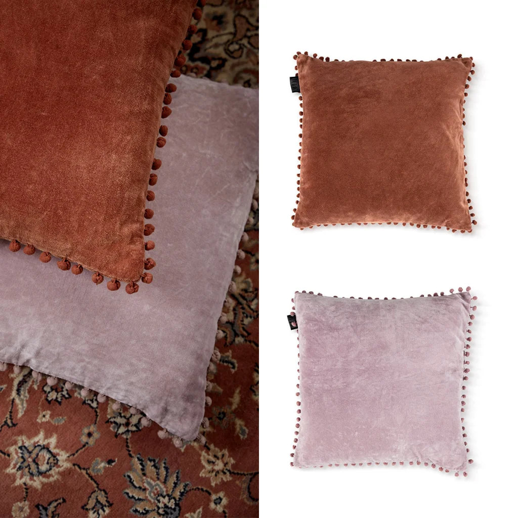 Filled Square Cushion Bedding House Svenja - Terracotta