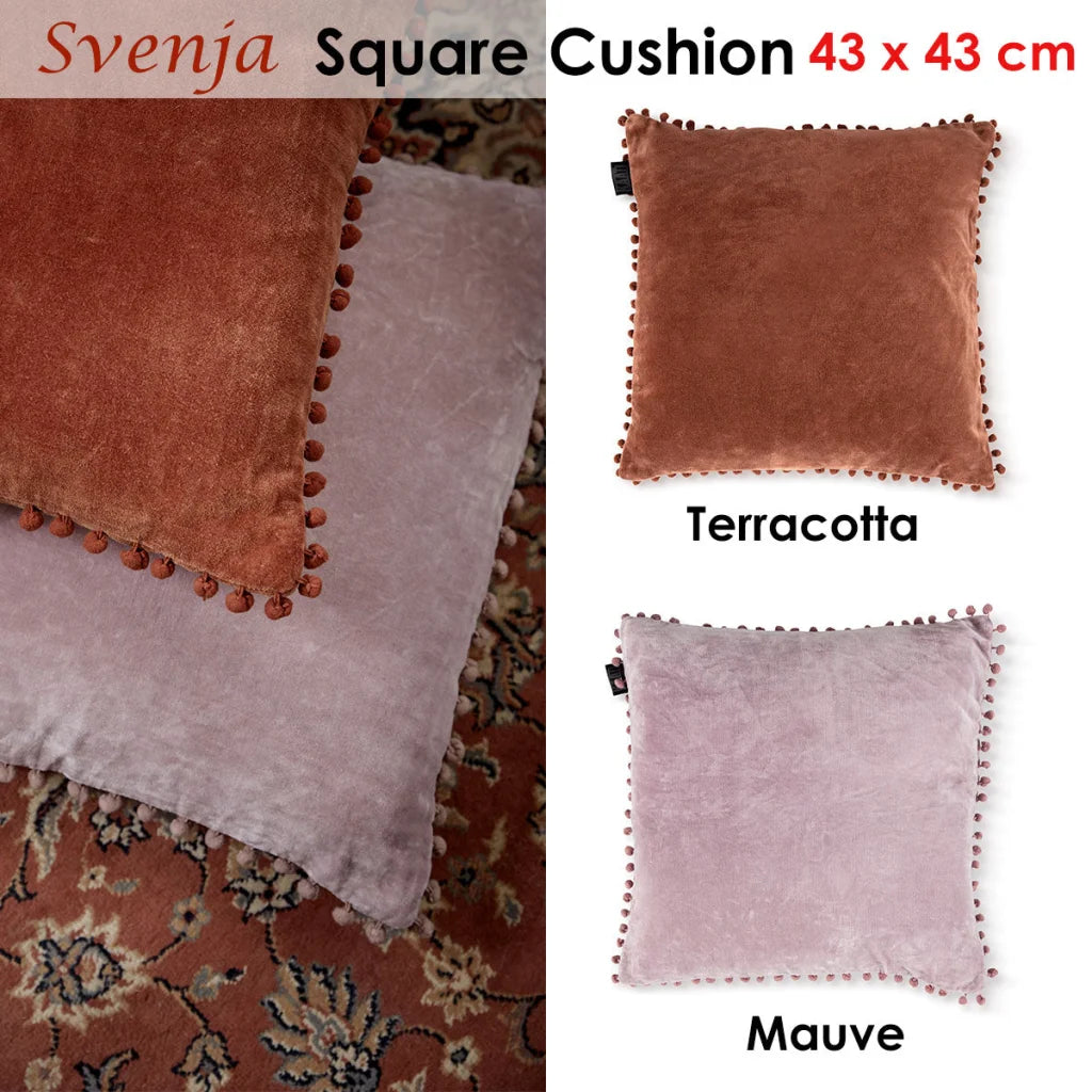 Filled Square Cushion Bedding House Svenja - Terracotta