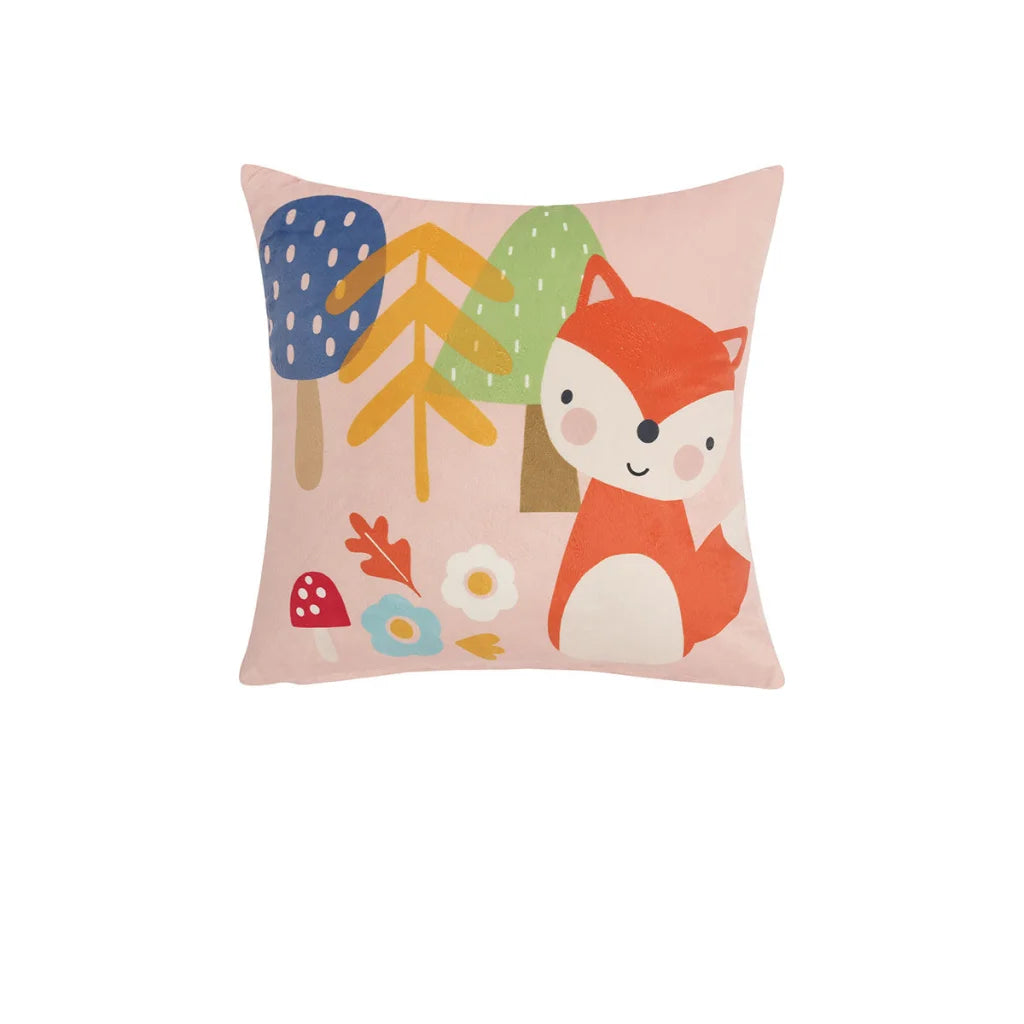 Filled Square Cushion Happy Kids Rainbow Forest - Home &