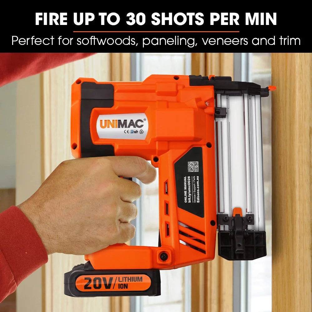 Finish Nailer UNIMAC 20V Lithium 16ga Brad Cordless Nail Gun