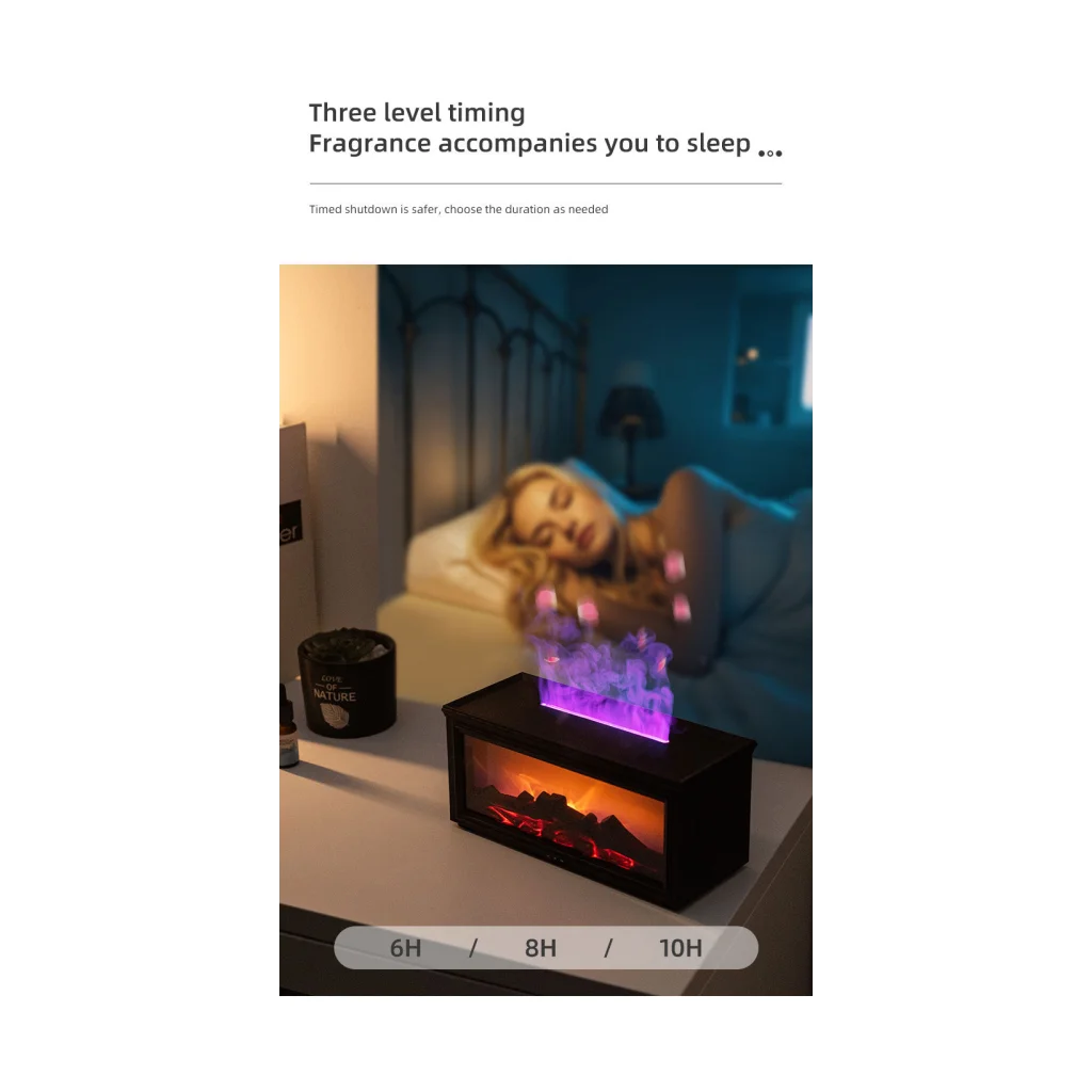 Fireplace Flame Effect Aroma Diffuser & Humidifier