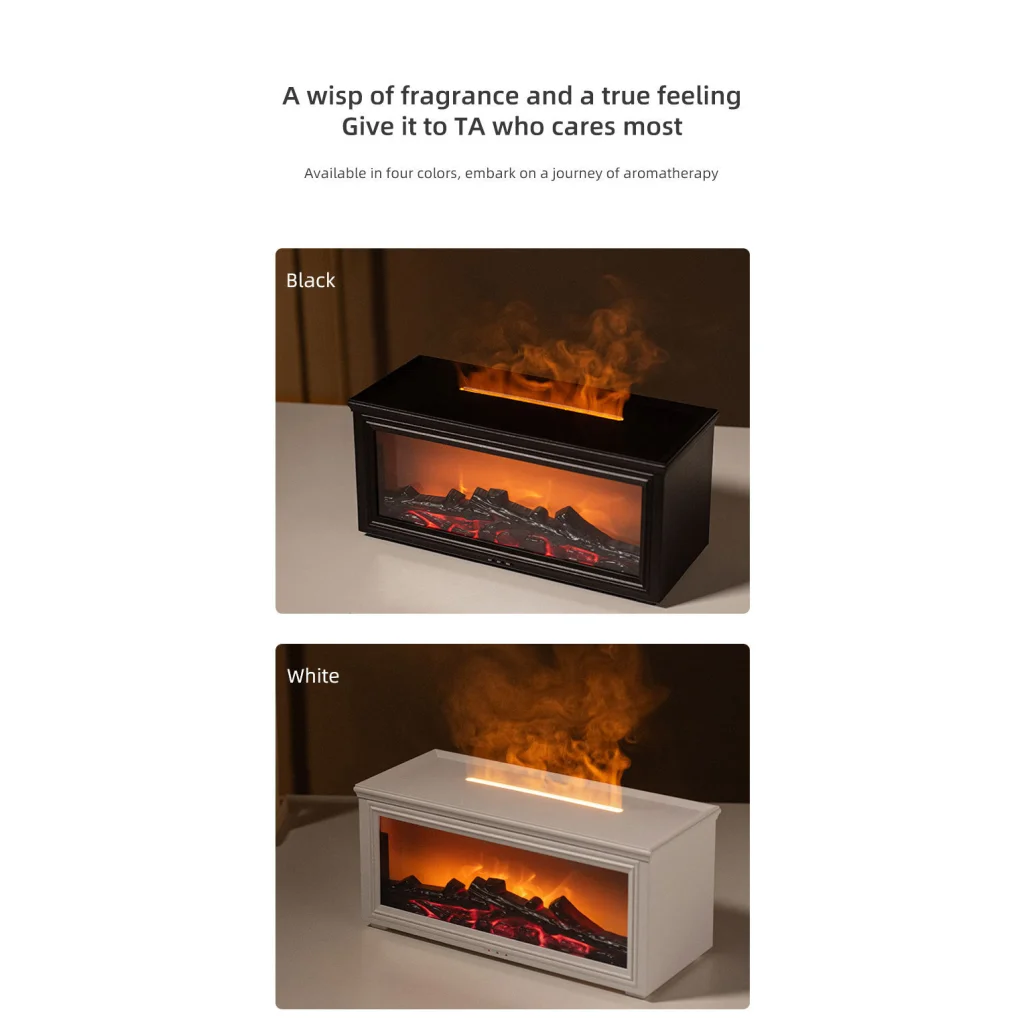 Fireplace Flame Effect Aroma Diffuser & Humidifier