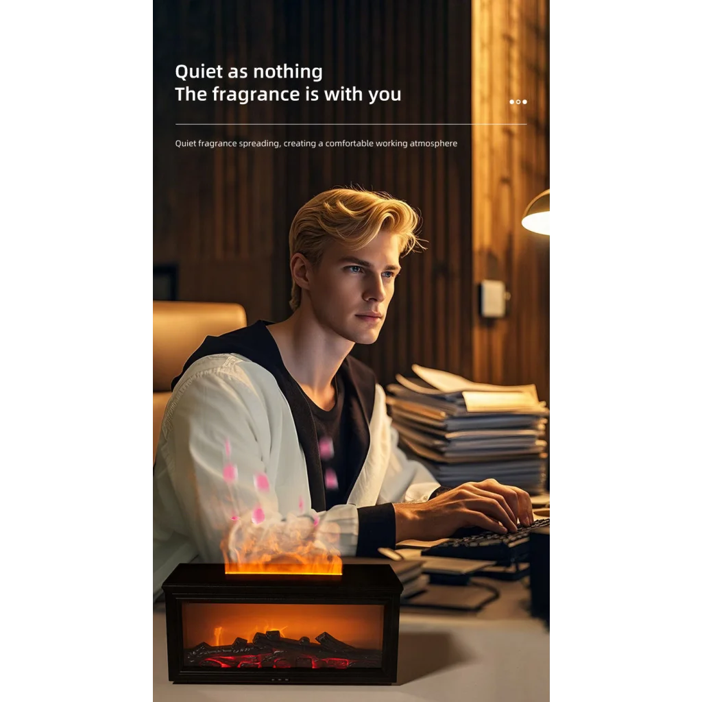 Fireplace Flame Effect Aroma Diffuser & Humidifier