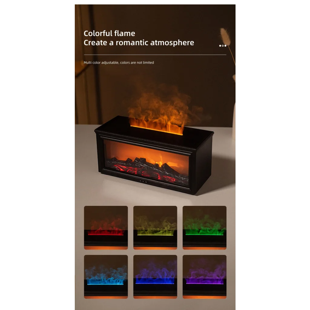 Fireplace Flame Effect Aroma Diffuser & Humidifier