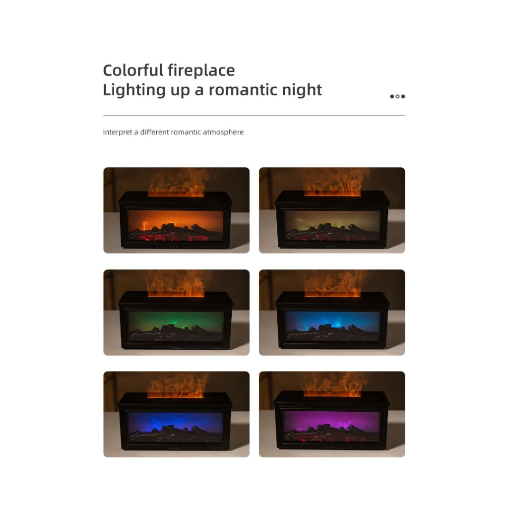 Fireplace Flame Effect Aroma Diffuser & Humidifier