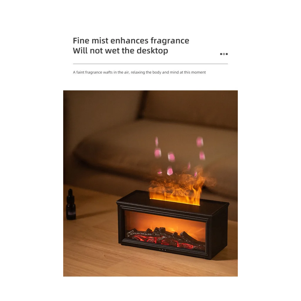 Fireplace Flame Effect Aroma Diffuser & Humidifier