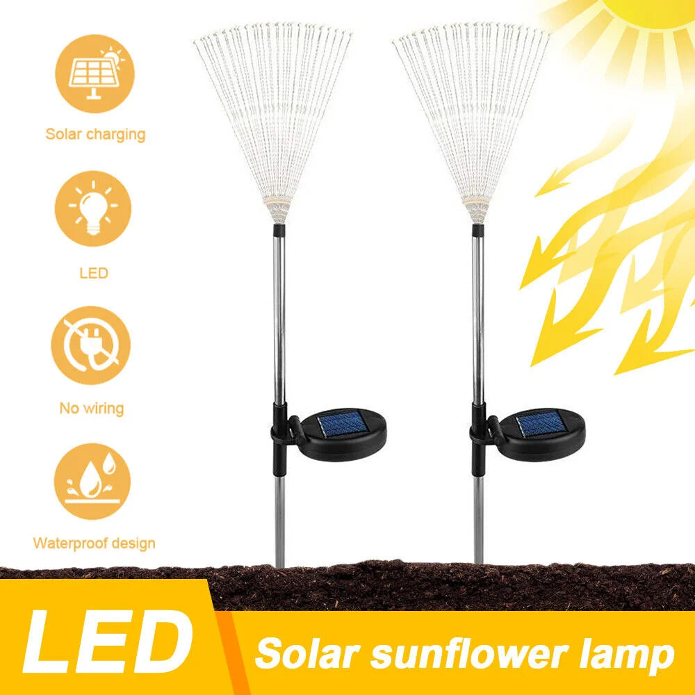 Fireworks 200 LED Fairy String Lights Starburst Solar Xmas