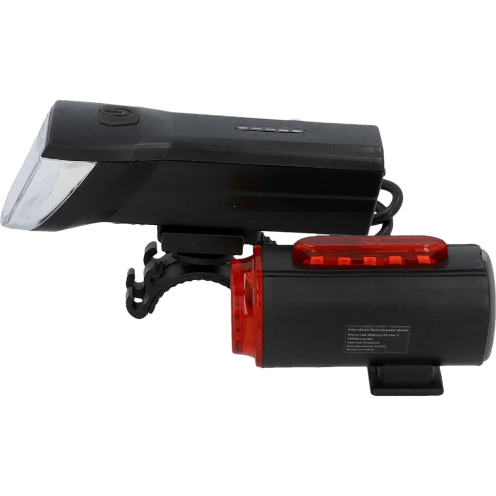 Fischer LED Bike Light Set 30Lux USB with Rear Floor Light