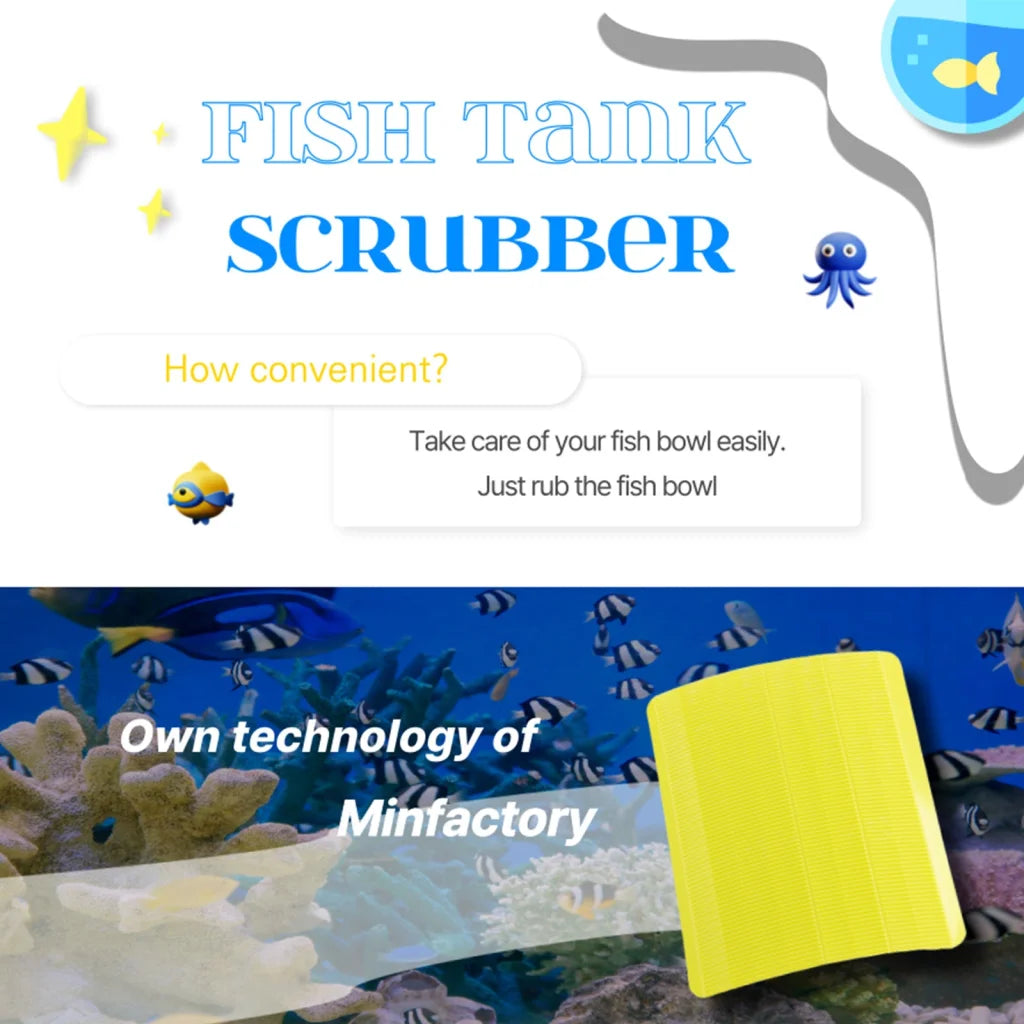 Fish Tank Moss Scrubber Scraper Set of 4 Iron Glass Acrylic