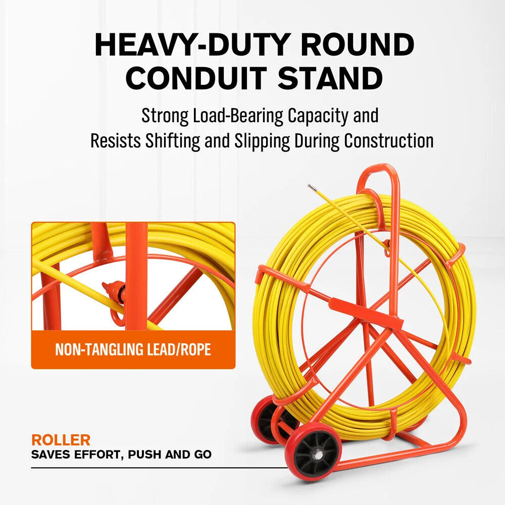 Fish Tape Puller 150M x 8MM Fiberglass Wire Cable Running