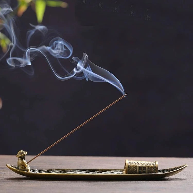 Fisherman Incense Burner with Ash Catcher and Stand