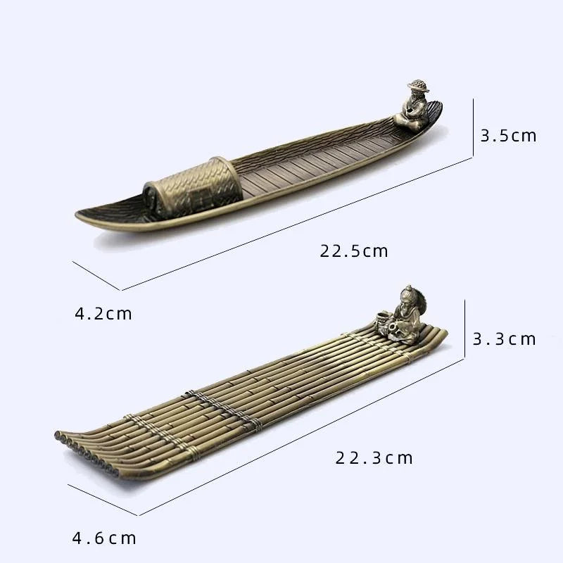 Fisherman Incense Burner with Ash Catcher and Stand