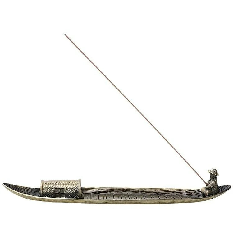 Fisherman Incense Burner with Ash Catcher and Stand