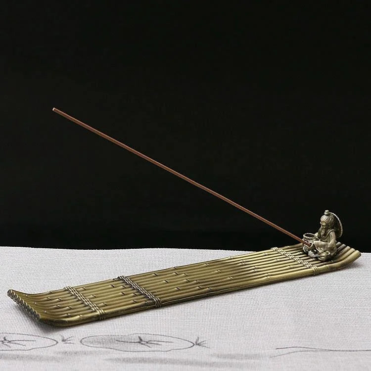Fisherman Incense Burner with Ash Catcher and Stand