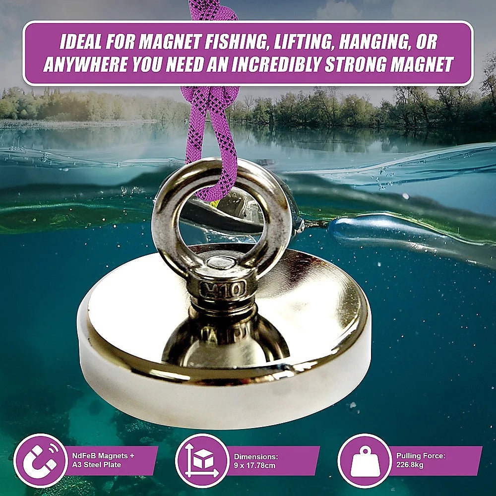 Fishing Magnet Round Neodymium with Countersunk Hole &