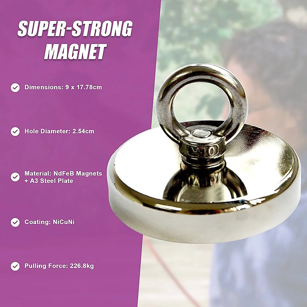 Fishing Magnet Round Neodymium with Countersunk Hole &