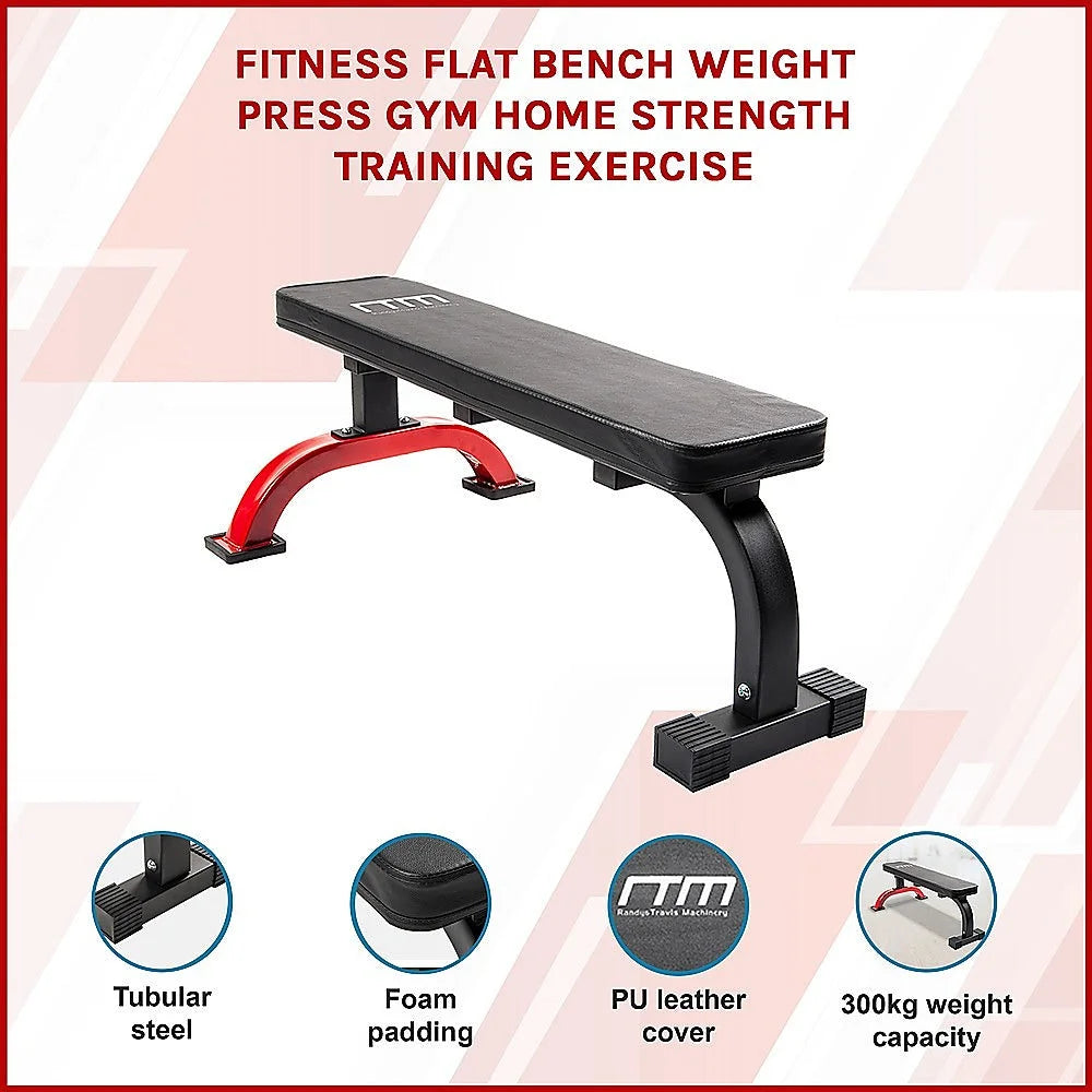 Fitness Flat Bench Weight Press Gym Home Strength Training