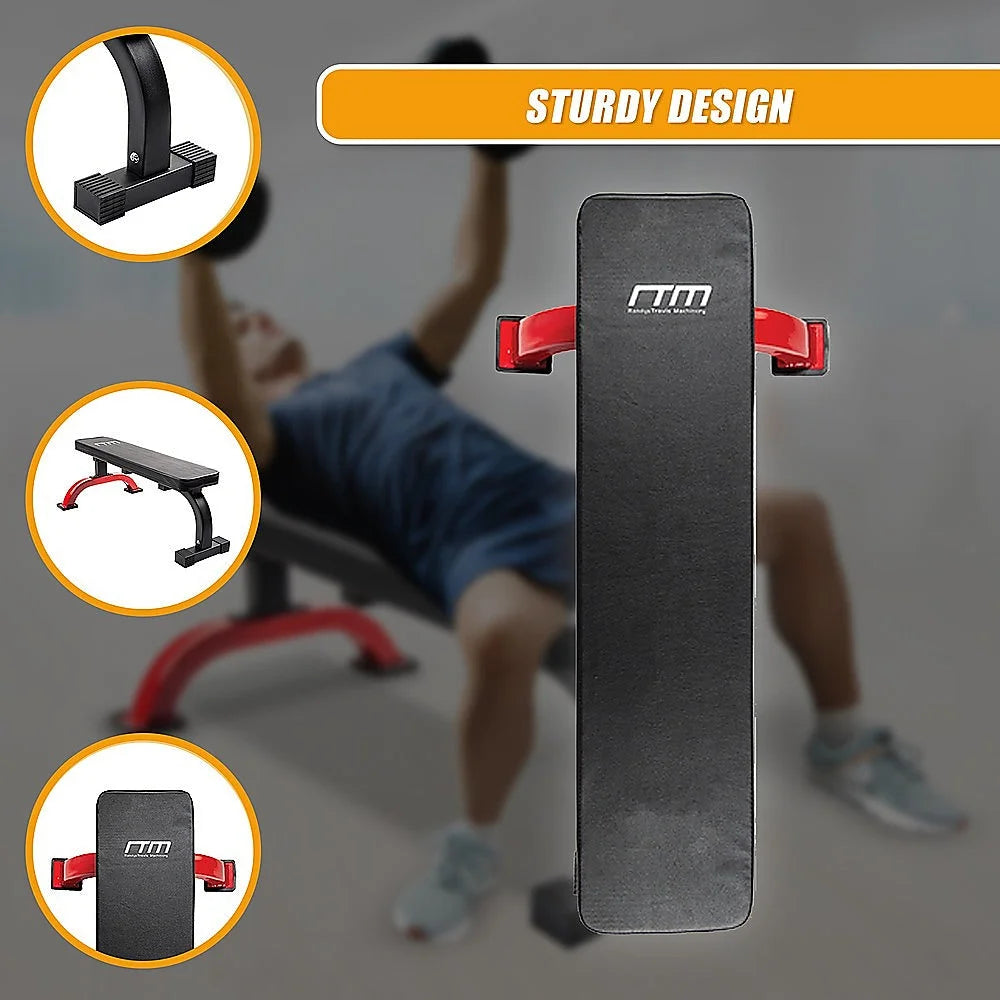 Fitness Flat Bench Weight Press Gym Home Strength Training