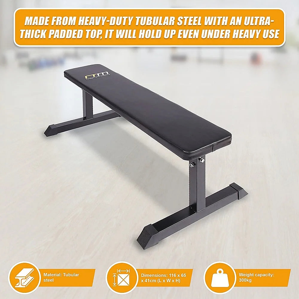 Fitness Flat Bench Weight Press Gym Home Strength Training