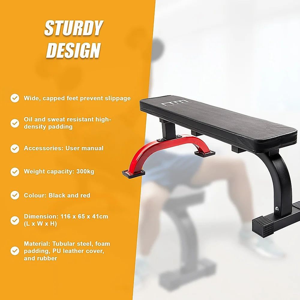 Fitness Flat Bench Weight Press Gym Home Strength Training