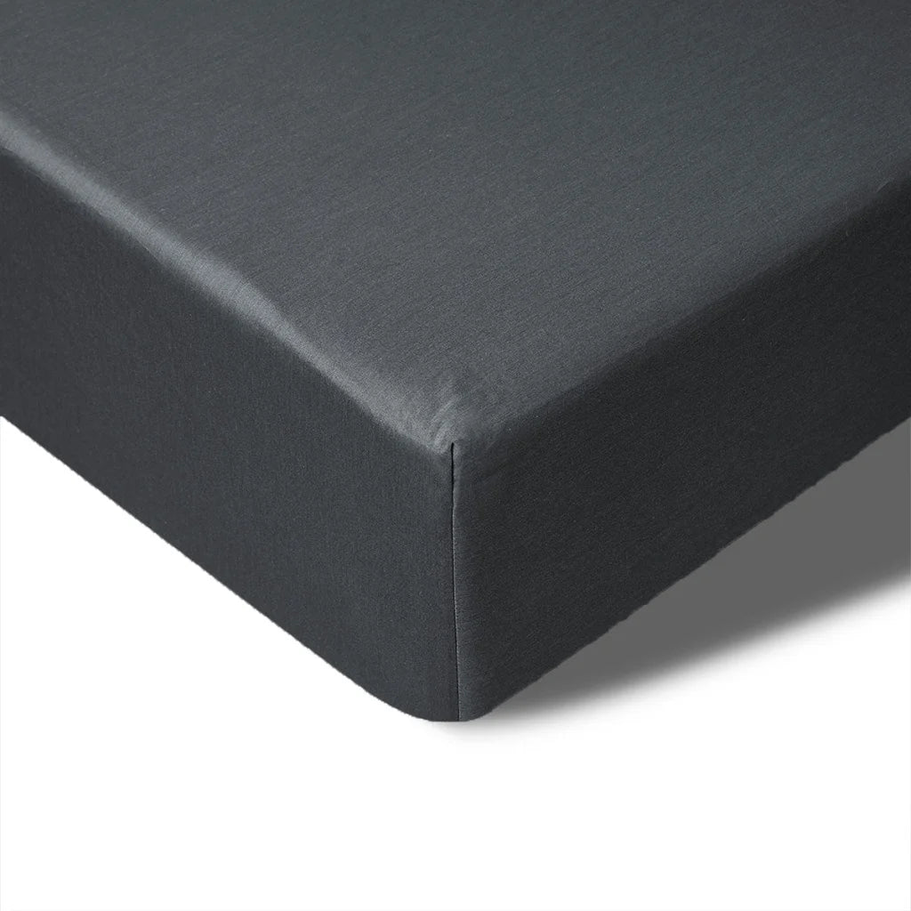 Fitted Sheet Double 400TC Charcoal Bamboo Cotton 40cm Wall