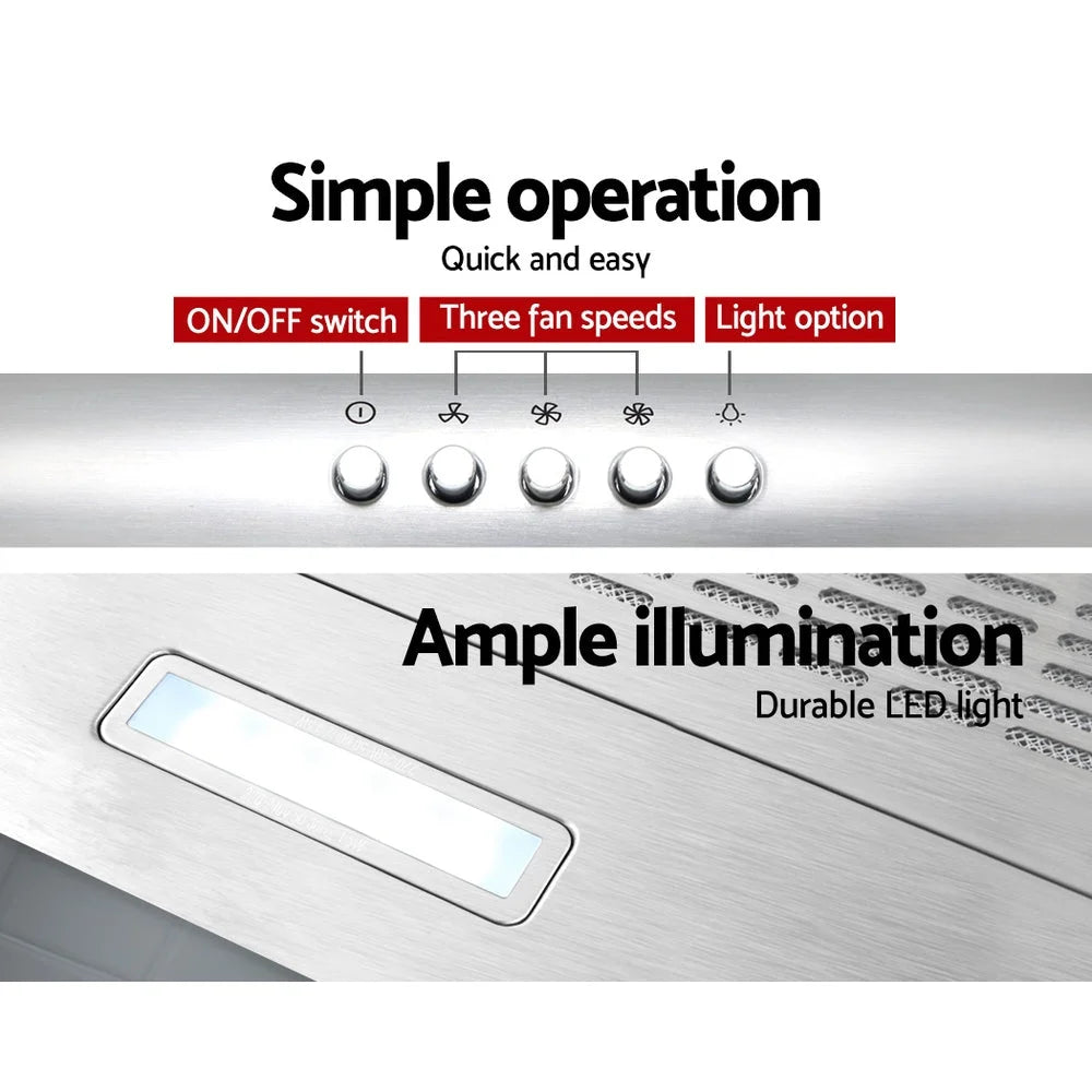 Fixed Range Hood Stainless Steel Kitchen Canopy 60cm 600mm