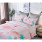 Flamingo Kids Quilt Cover Set - King Single Size - Home &