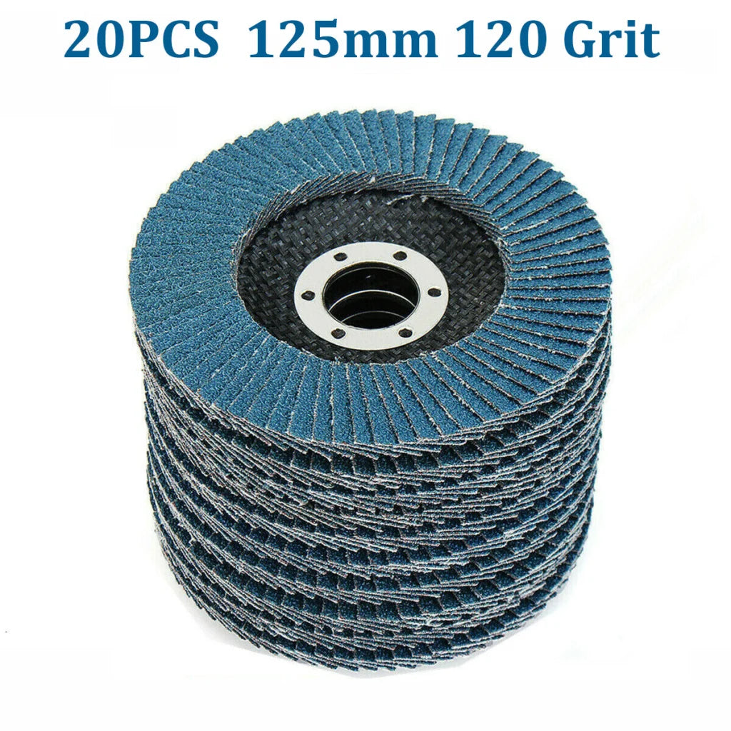 Flap Sanding Disc 20PCS 5’’ 125MM Angle Grinder 120 Grit