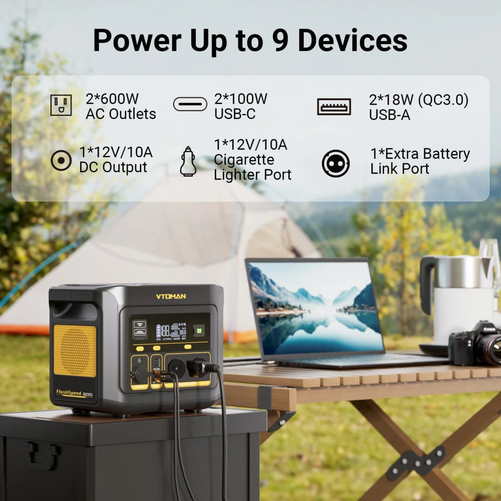 FlashSpeed 600 600W 499Wh AC/DC Portable Power Station