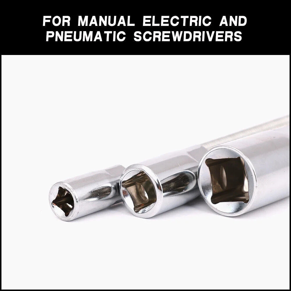 Flexible Socket Extension Bars 3PC Set Shaft 1/2’’ 1/4’’
