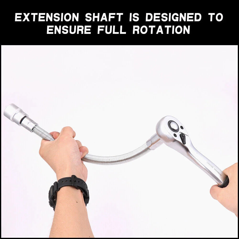 Flexible Socket Extension Bars 3PC Set Shaft 1/2’’ 1/4’’
