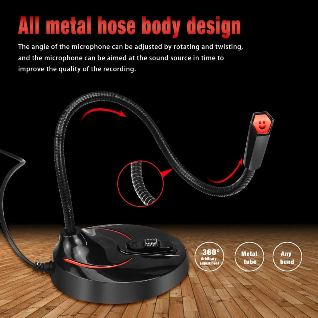 Flexible Usb Computer Microphone - 360 Degree Bendable