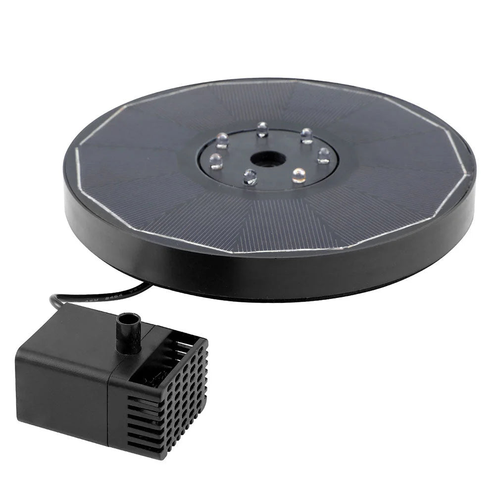 Floating Solar Pond Water Fountain Pump with LED Light