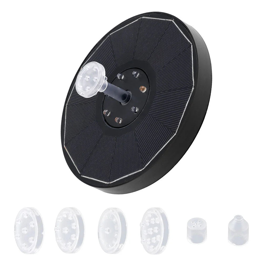Floating Solar Pond Water Fountain Pump with LED Light
