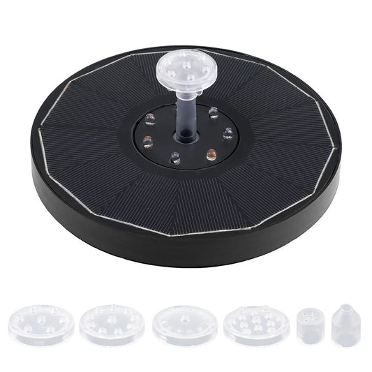 Floating Solar Pond Water Fountain Pump with LED Light