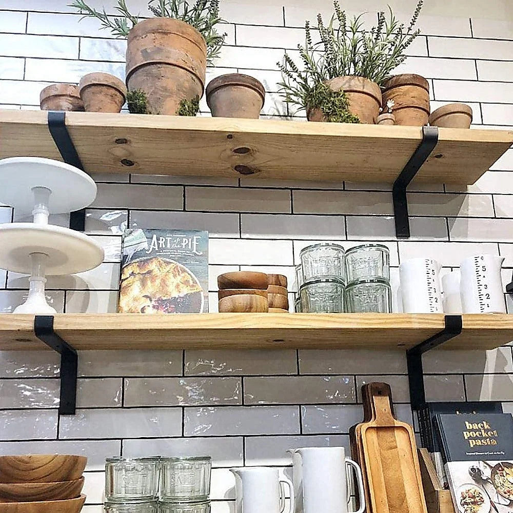 Floating Wall Shelf Brackets Heavy Duty Rustic Industrial