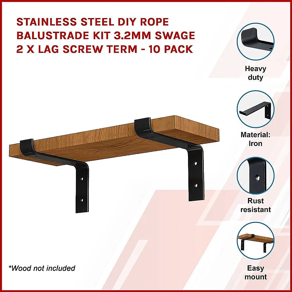 Floating Wall Shelf Brackets Heavy Duty Rustic Industrial