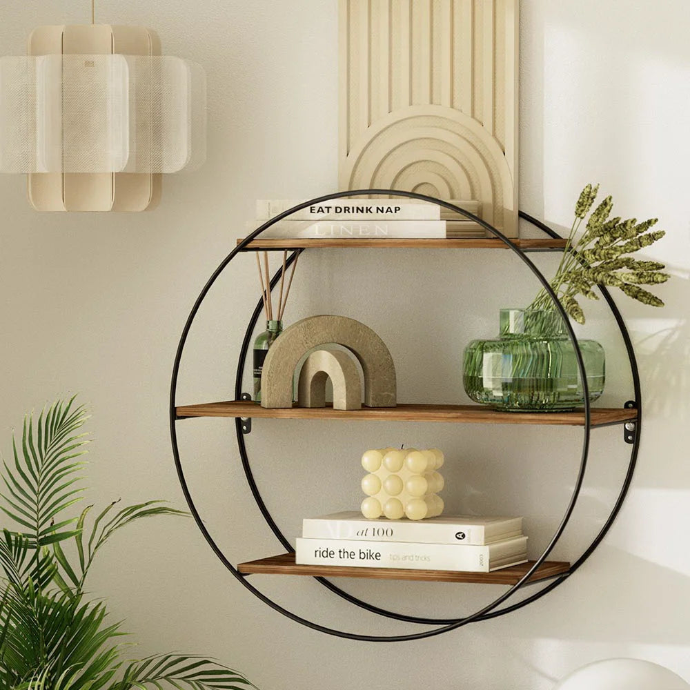 Floating Wall Shelf Round 3 Tier 195