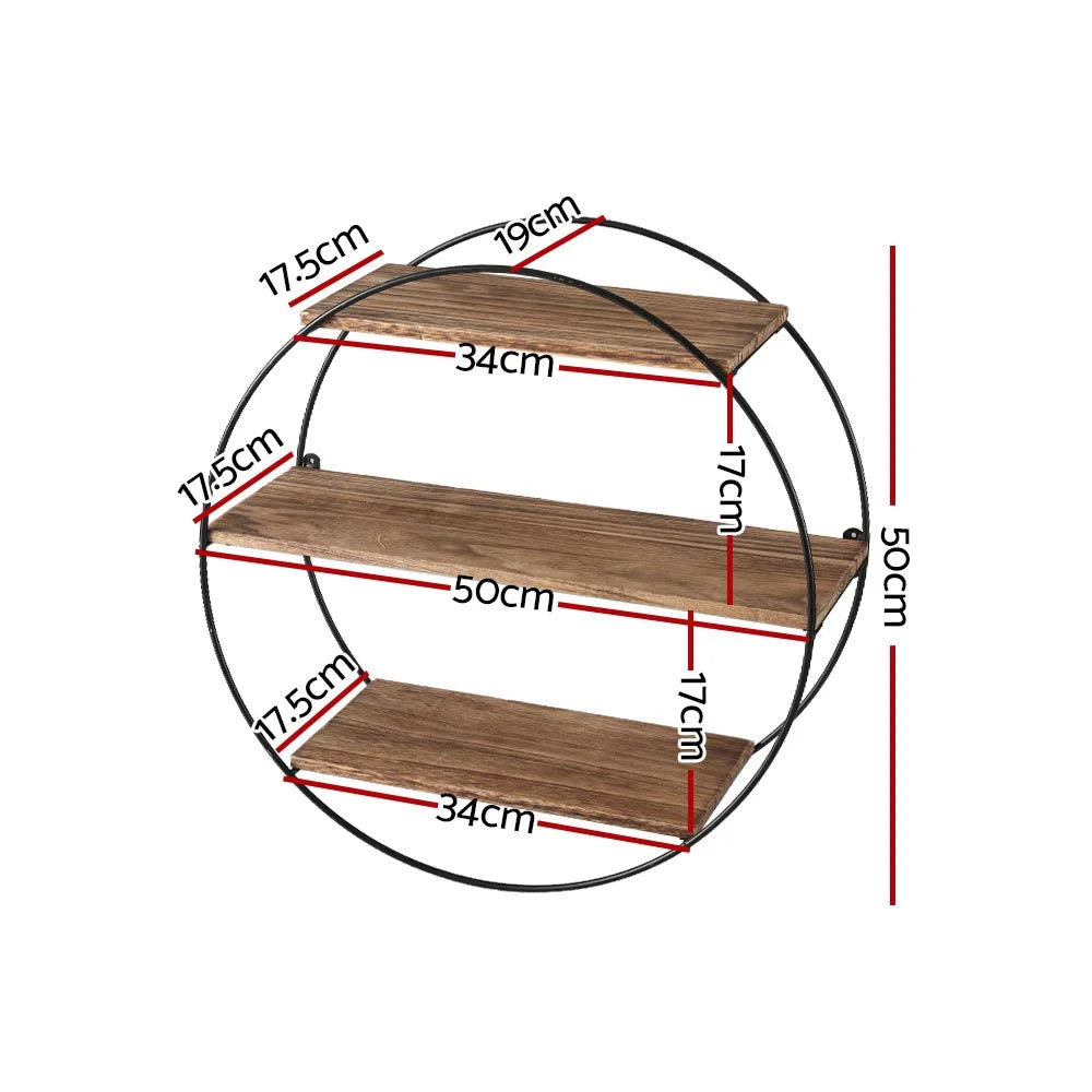 Storage rack with floating wall open shelves and sturdy frame