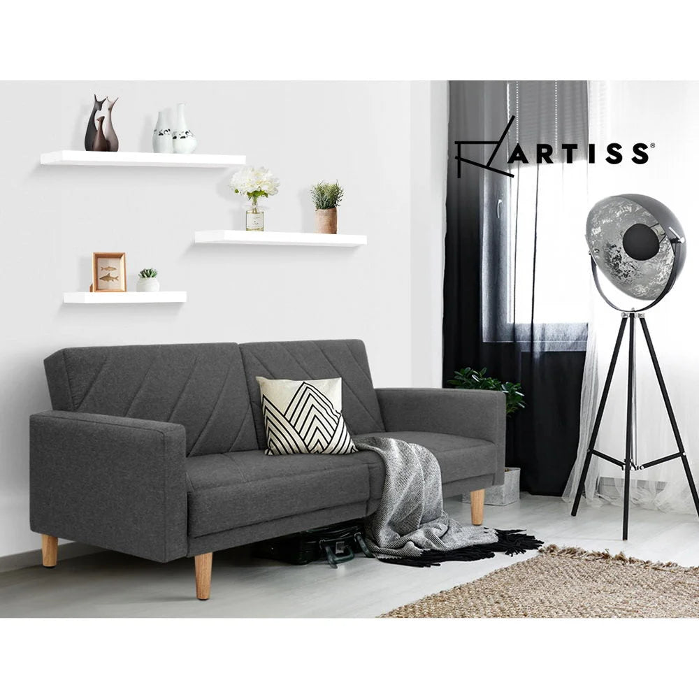 Floating Wall Shelves 3-Piece - White - Living Room