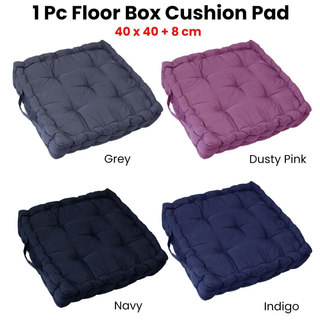 Floor Box Cushion Pad 1 Pc 40 x 40 + 8 cm - Navy - Furniture