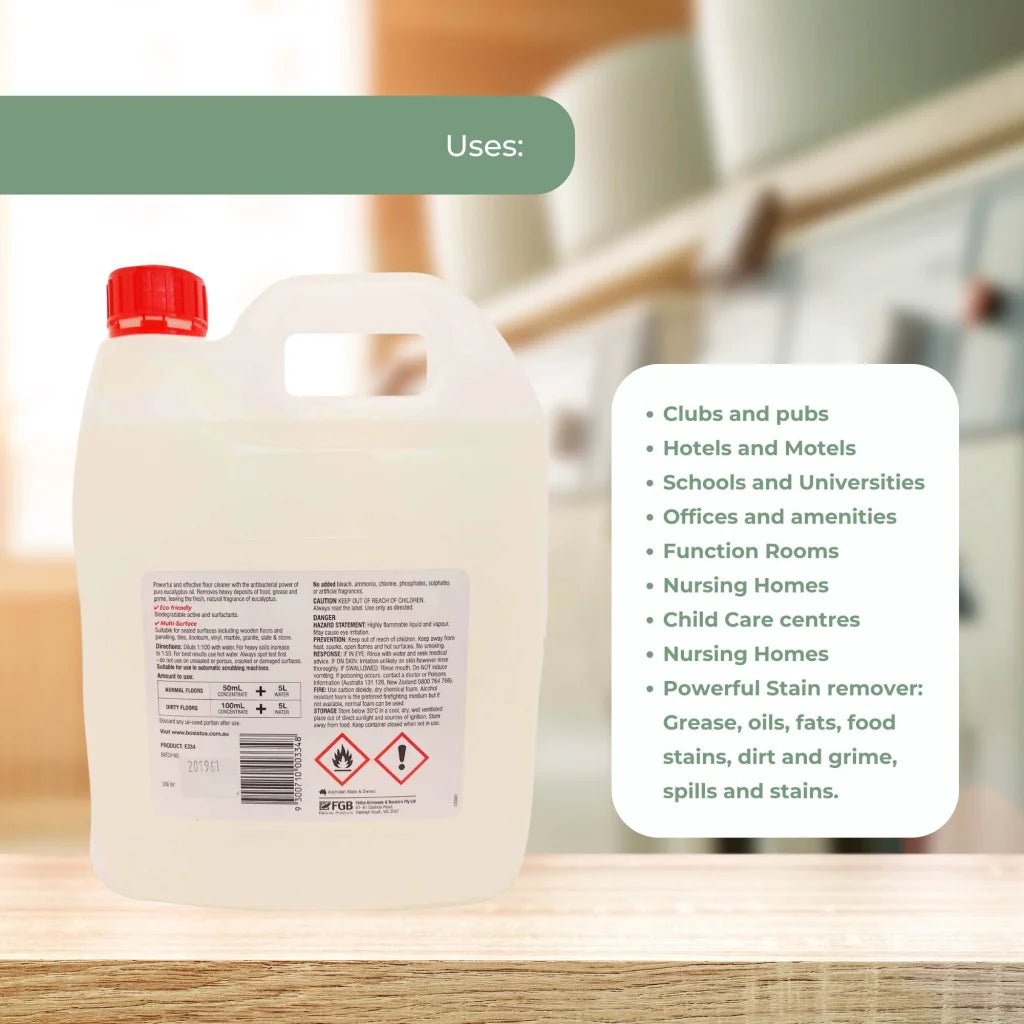 Floor Cleaner Concentrate 4L Bosistos Heavy Duty Surface
