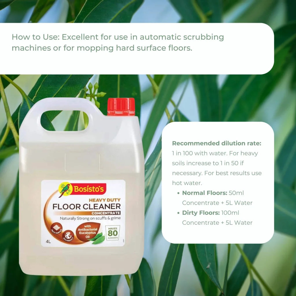 Floor Cleaner Concentrate 4L Bosistos Heavy Duty Surface