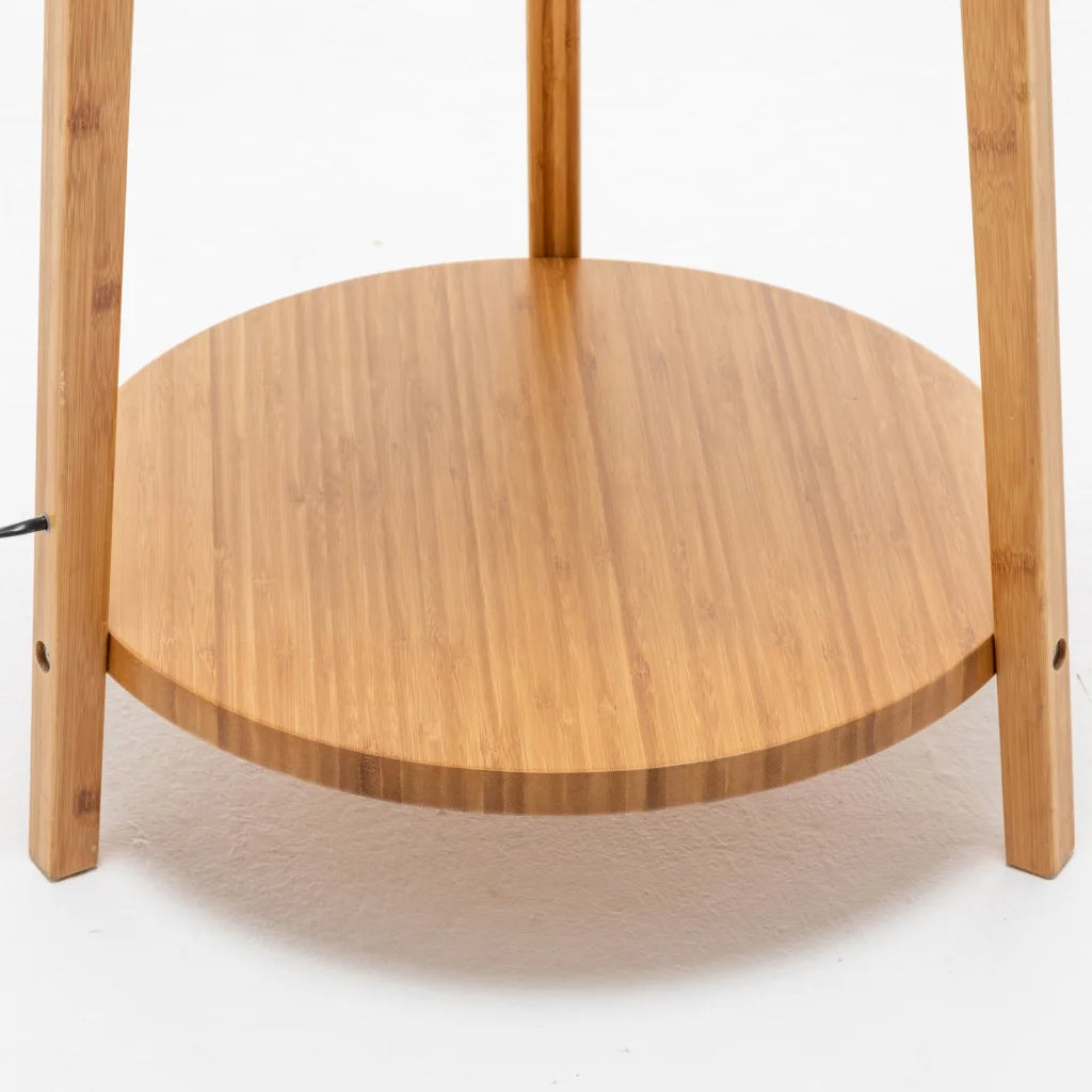 Floor Lamp Large Bamboo Wooden Tripod 168cm Light Modern